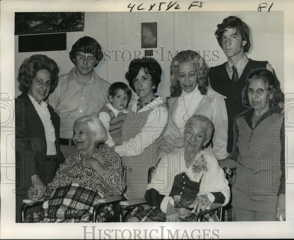 1973 Press Photo Mrs. Laurence Antakly 100th Birthday Party on Christmas Day - Historic Images