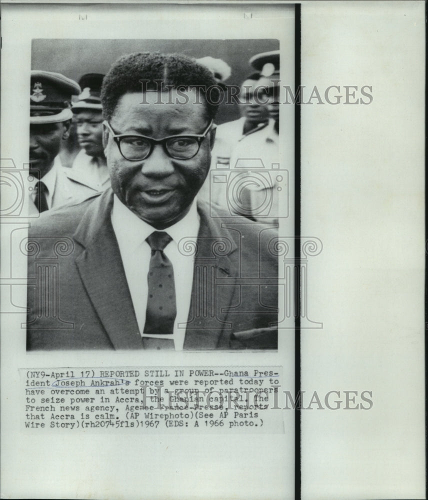 1966 Ghana President Joseph Ankrah Still in Power - Historic Images