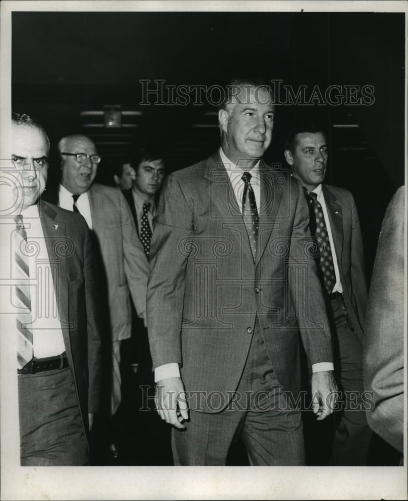 1970 Press Photo Vice President Spiro T. Agnew Visits States &amp; Times Picayune - Historic Images