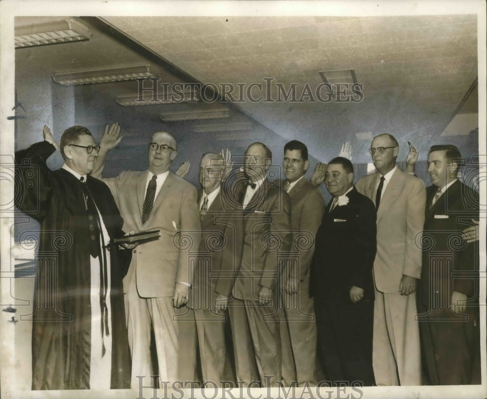 1958 Press Photo New Orleans Tax Assessors Are Sworn into Office - Historic Images