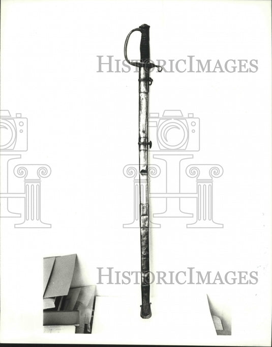 1981 Press Photo Zachary Taylor's Battle Sword - Historic Images