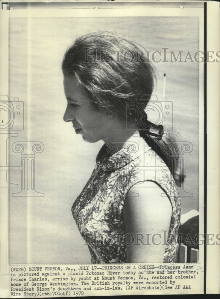 1970 Press Photo Royal Family - Princess Anne on Visit to Mt. Vernon, Virginia - Historic Images