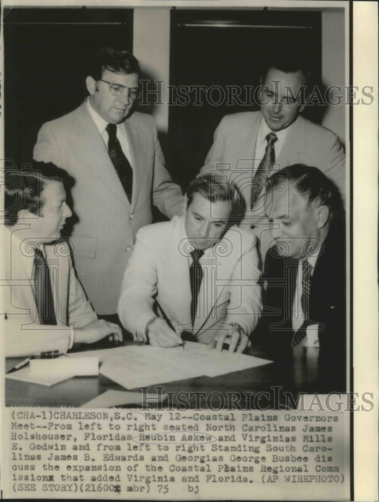 1975 Press Photo Coastal Plains Regional Commission - Coastal Plains Governors - Historic Images
