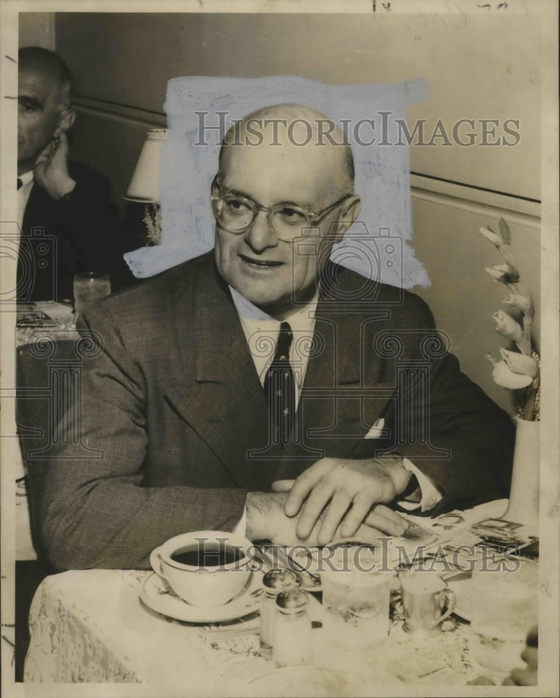 1954 Press Photo Colonel Jake Arvey, Democratic Political Leader - Historic Images