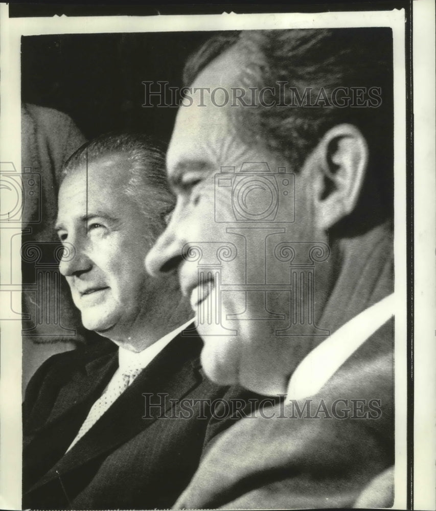 1970 Press Photo President Richard Nixon and Vice President Spiro Agnew - Historic Images