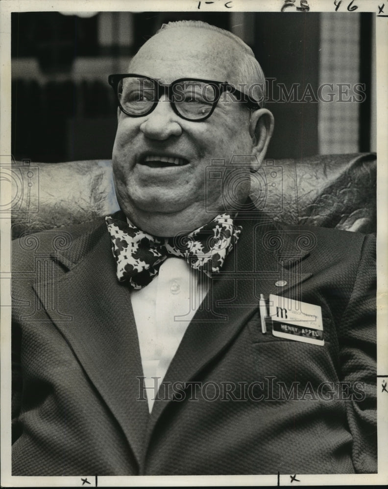 1974 Press Photo Henry Appel Retires After 60 Years at M.B. Canal Store - Historic Images