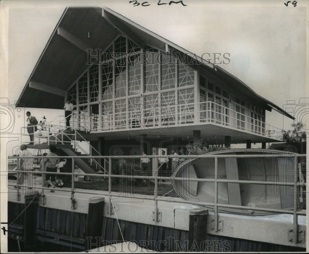 1964 Press Photo Hurricane Hilda - Orleans Marina Prepares for Hurricane-Historic Images