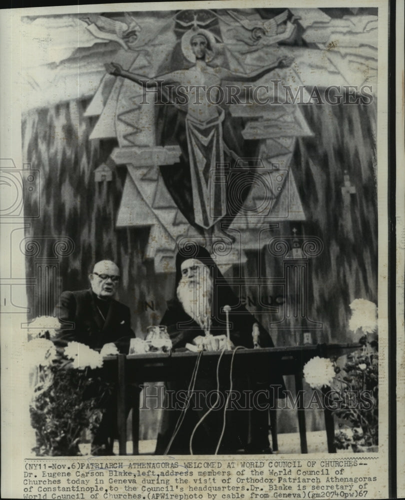 1967 Press Photo Dr. Eugene Carson Blake at Council of Churches - Historic Images