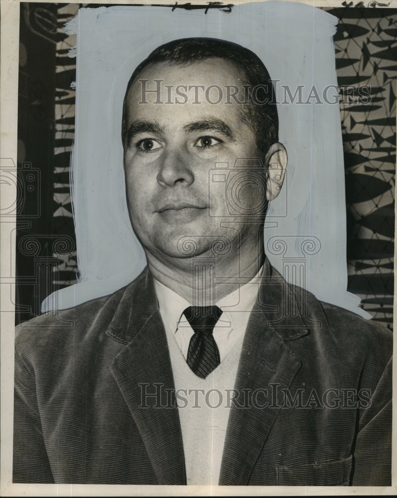 1961 Press Photo Industrial Management Club - A.J. Arceneaux Jr., President-Historic Images