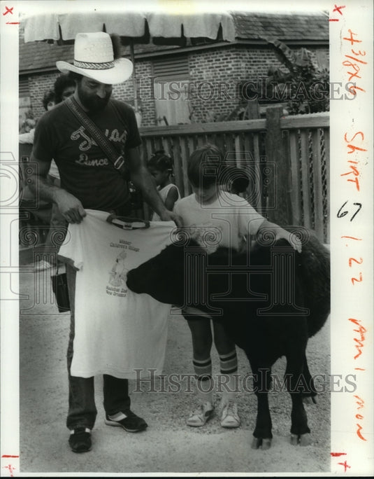 1982 Press Photo Audubon Park Zoo - Sidney Mascarella and Son Timmy, New Orleans - Historic Images