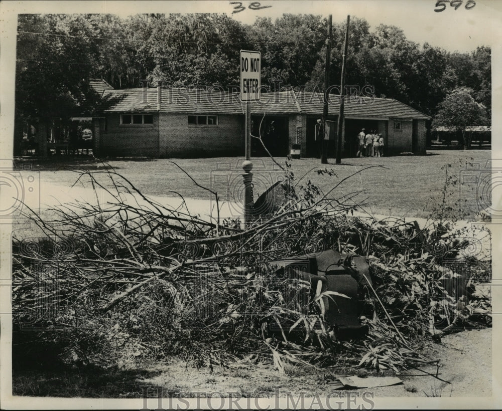 1972 Press Photo Debris Pile Past Audubon Park Greenhouse - Historic Images