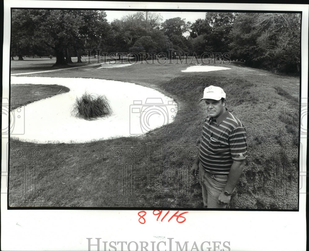 1986 Press Photo Audubon Golf Club - Jamie Straight on Golf Course, New Orleans - Historic Images