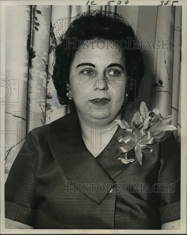 1964 Press Photo Mrs. Donald W. Bagwell, President Ladies Auxiliary New Orleans - Historic Images