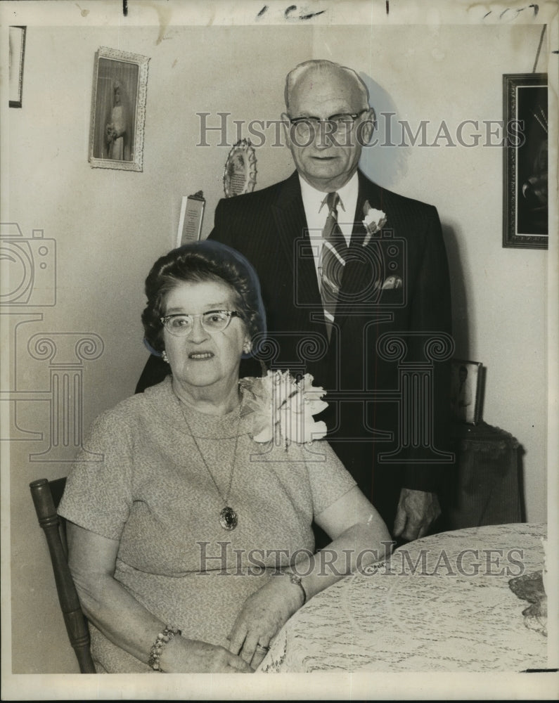 1969 Press Photo Mr. and Mrs. Albert Bagur Celebrate 50th Wedding Anniversary - Historic Images