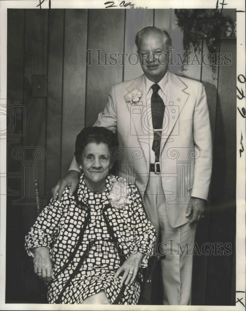 1974 Press Photo Mr. &amp; Mrs. Charles Barthel Celebrate 50th Wedding Anniversary - Historic Images