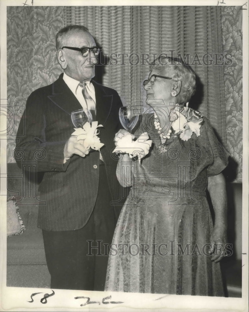 1968 Press Photo Mr. and Mrs. Philip Barone Celebrate 60th Wedding Anniversary - Historic Images