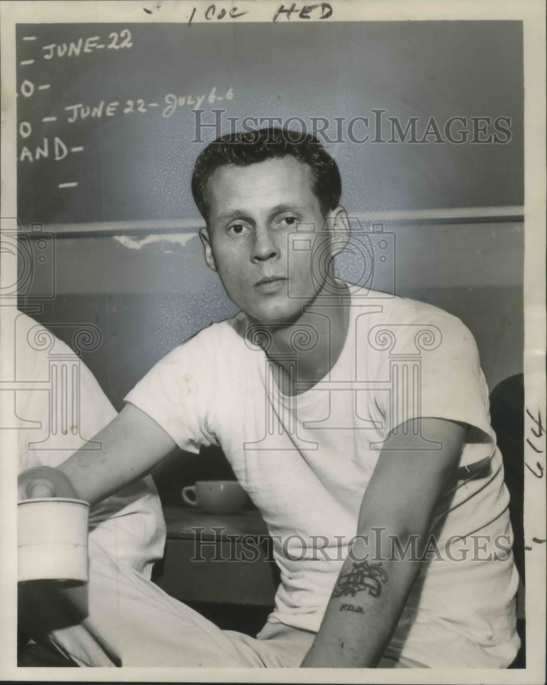 1961 Press Photo Franklin Barnhill Held for Fatal Beating of Charles E. Davis- Historic Images