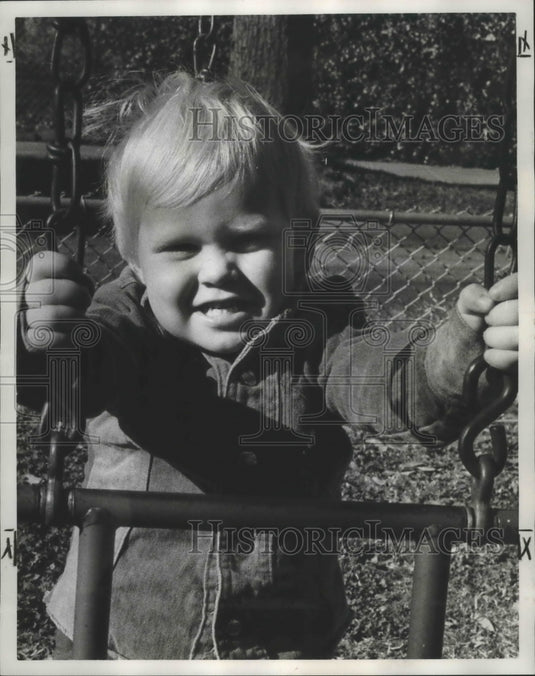 1976 Press Photo "Kenny," Abandoned Child, New Orleans, Louisiana - Historic Images