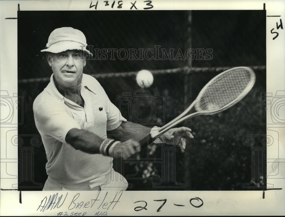 1978 Press Photo Alan Bartlett Playing Tennis during New Orleans tournament - Historic Images