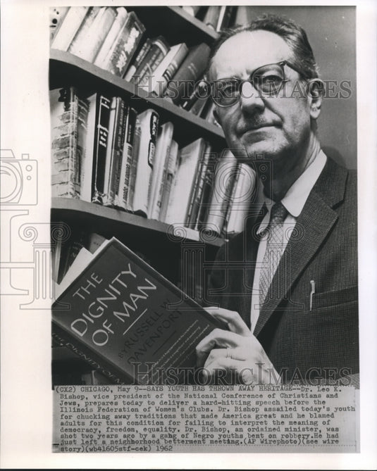 1962 Dr. Leo Bishop of National Conference of Christians and Jews - Historic Images