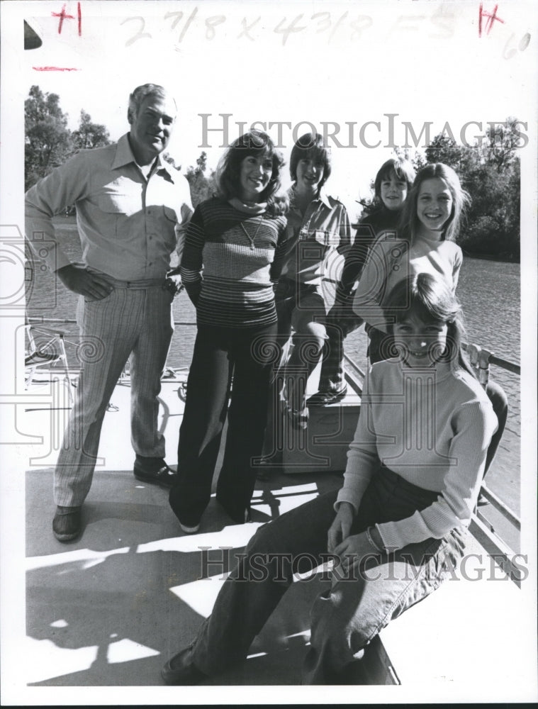 1978 Press Photo Baton Rouge's Bodman family named "Boating Family of the Year" - Historic Images