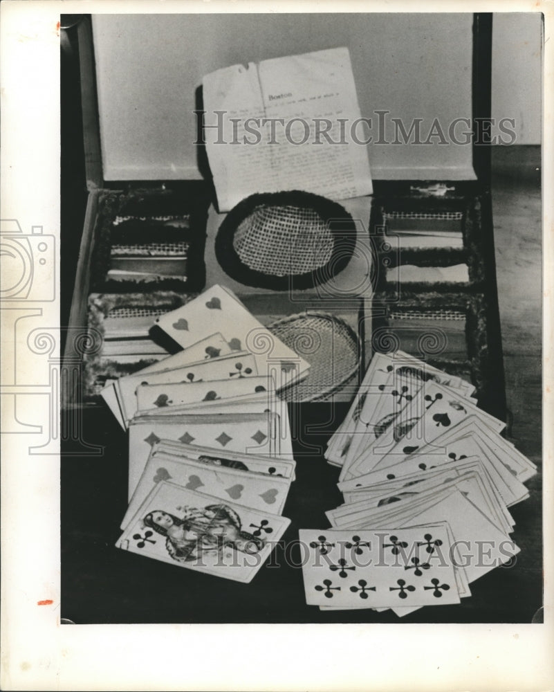 Confiscated Items such as Playing Cards and Mesh Screens - Historic Images