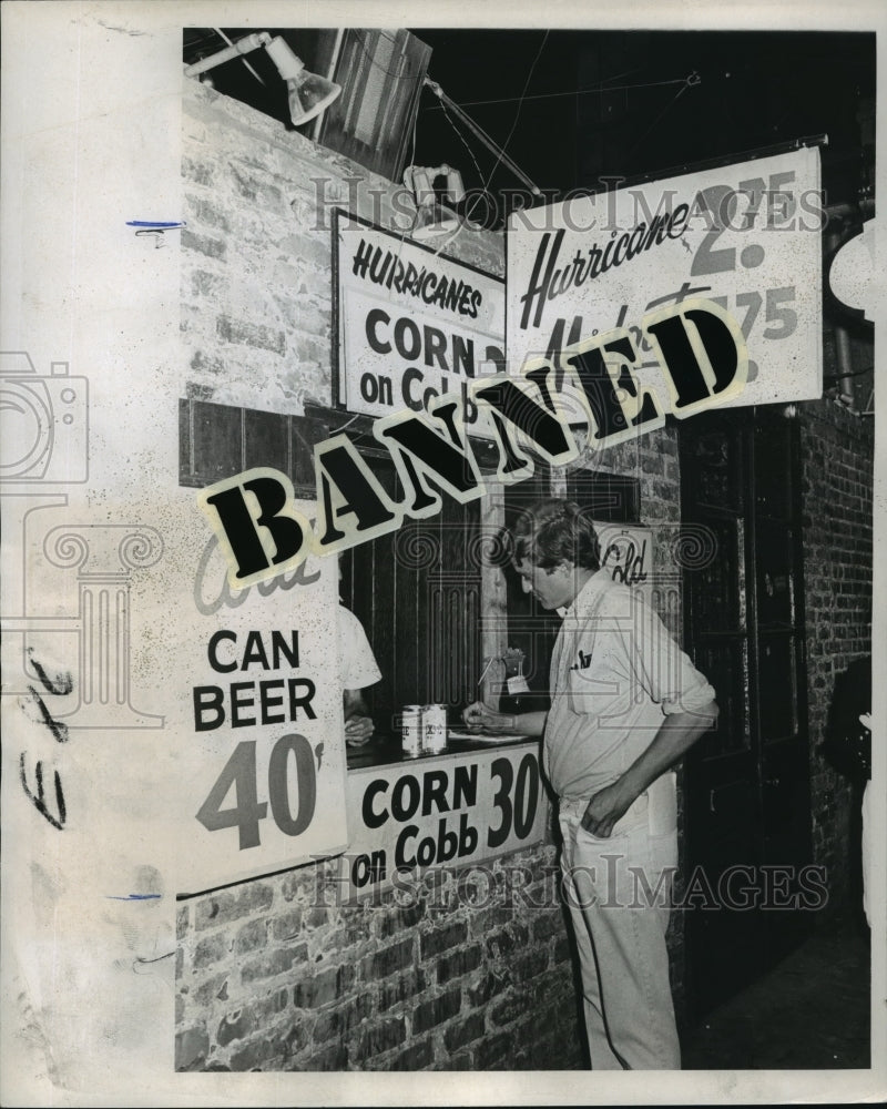 1969 Bourbon Street bans sale of alcoholic drinks from window stands-Historic Images