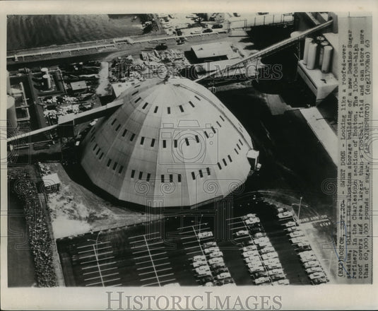 1960 Press Photo Aerial View of the Domino Sugar Refinery in Charlestown Boston-Historic Images
