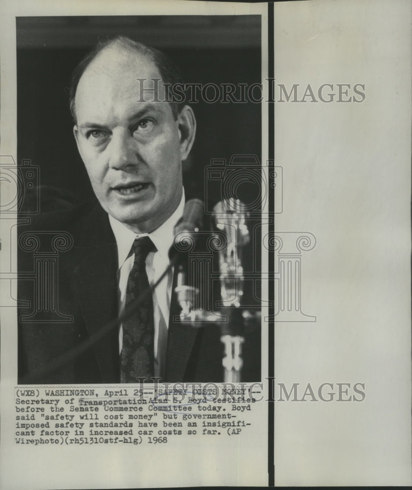 1968 Transportation Secretary Alan Boyd testifies at the Senate - Historic Images