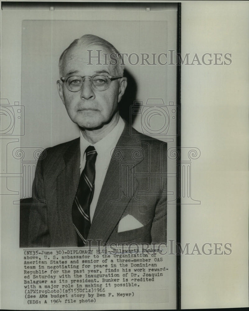 1964 Ellsworth Bunker, Ambassador to Organization of American States - Historic Images