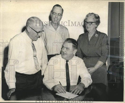 1964 Press Photo Newly Elected Officers of the N.O.E.D. Federal Credit Union-Historic Images