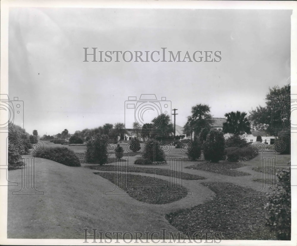 1959 Press Photo Sunken Garden on Canal Boulevard - Historic Images