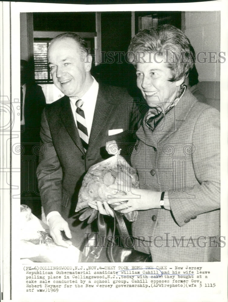 1969 New Jersey Gubernatorial Candidate William Cahill and Wife - Historic Images