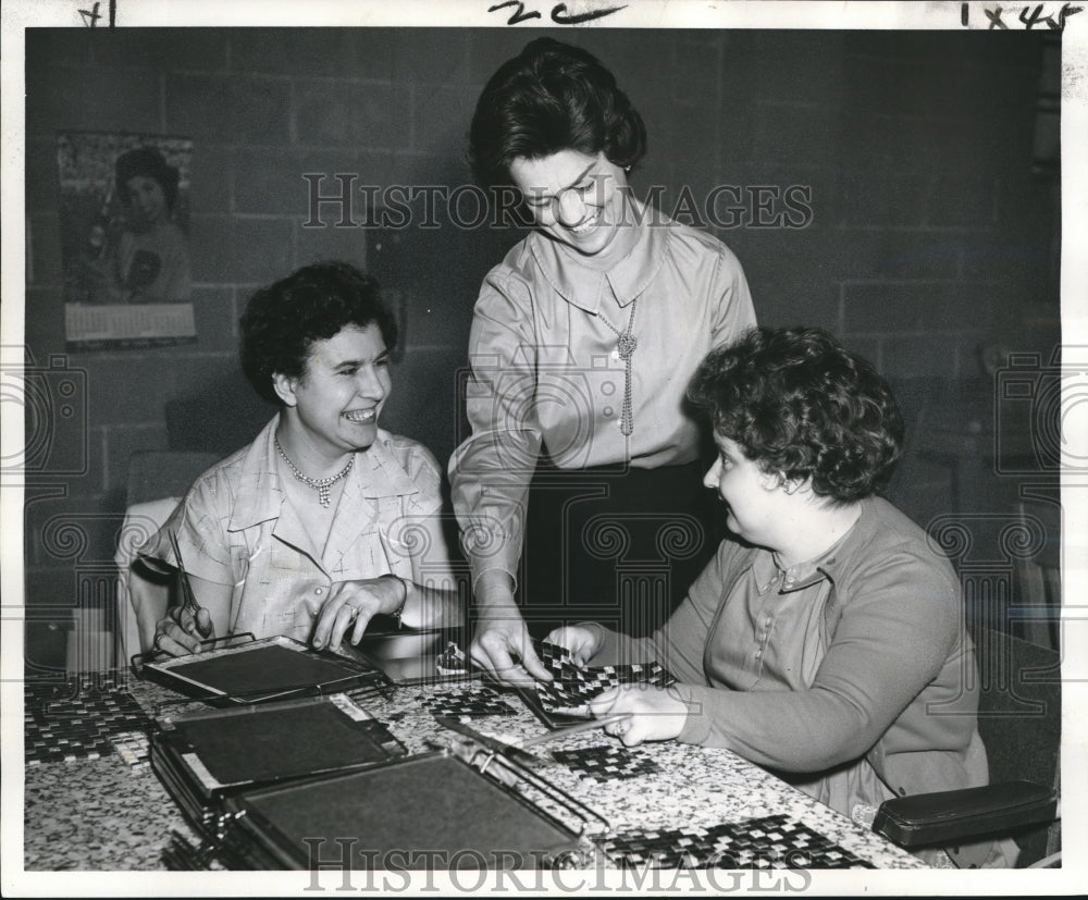 1961 Organization - Cerebral Palsy Adult Workshop Assembly Line-Historic Images