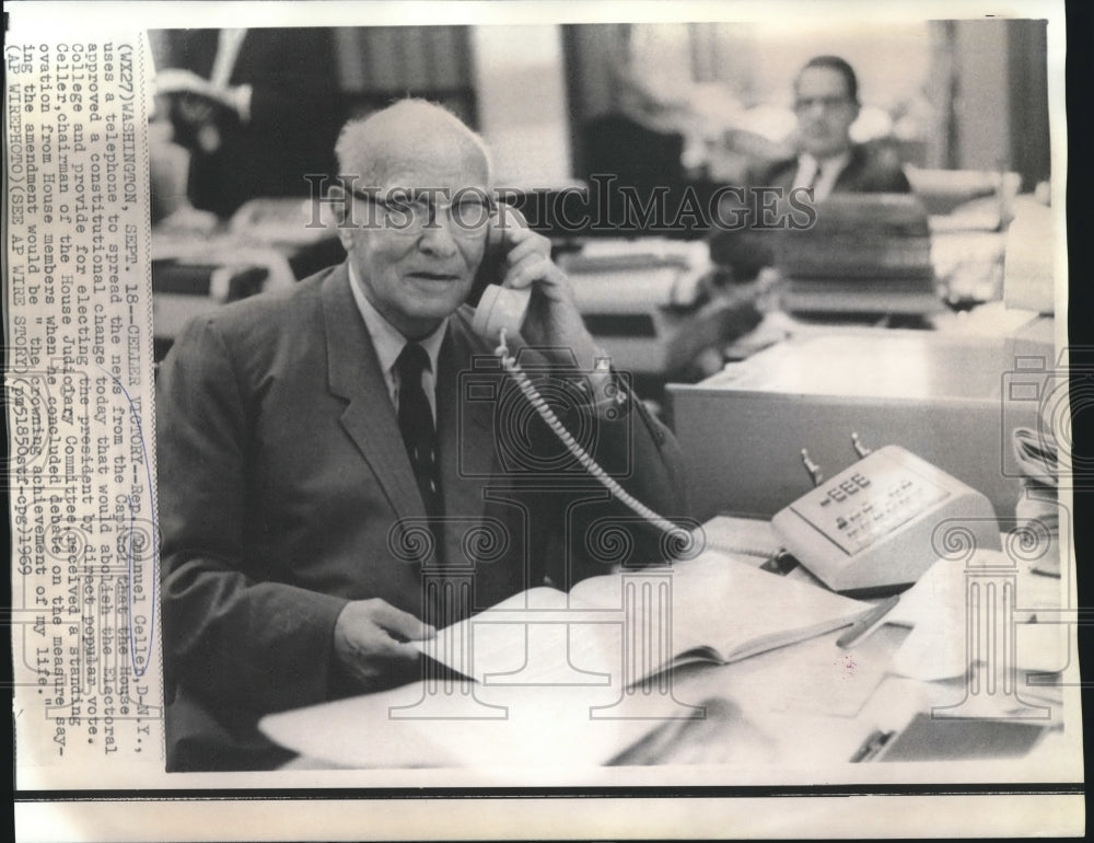 1969 Rep. Emanuel Celler, on approved Abolition of Electoral College - Historic Images