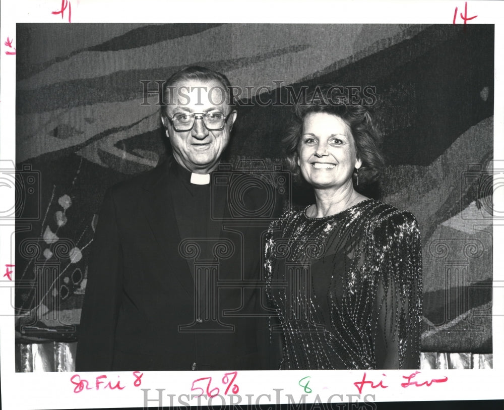 1989 Blue Rose Ball attendees Reverend James Carter and Ann Cates - Historic Images