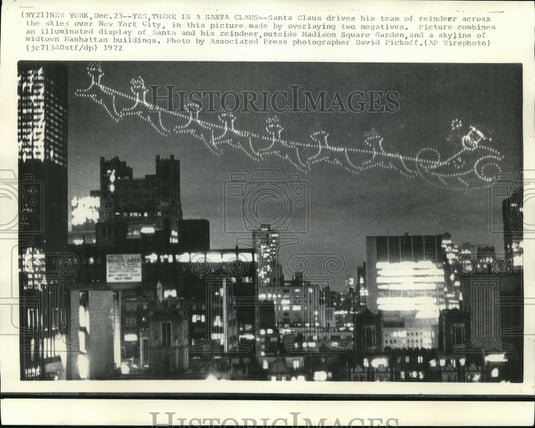 1972 Press Photo New York City and Santa Claus Photos Combined - Historic Images