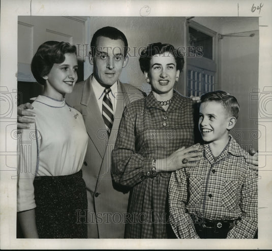 1954 The Charia Family, Steve with Wife, Children Tania & Igor-Historic Images