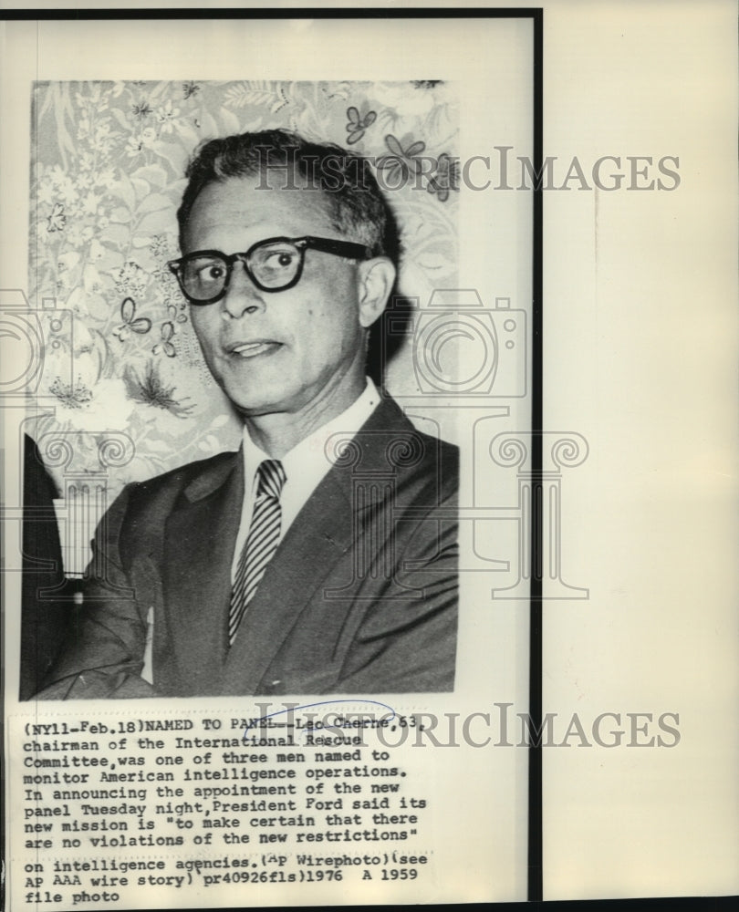 1959 Leo Cherne, chairman of International Rescue Committee - Historic Images