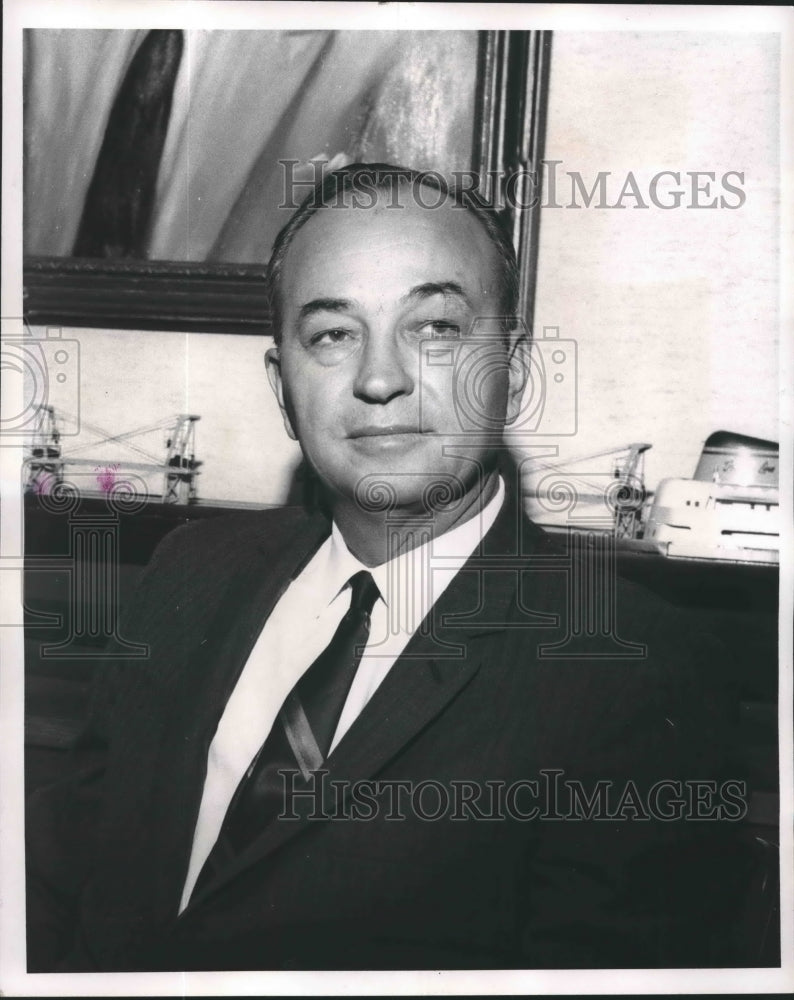 1969 Capt JW Clark, Delta Line Executive at International Trade Mart - Historic Images