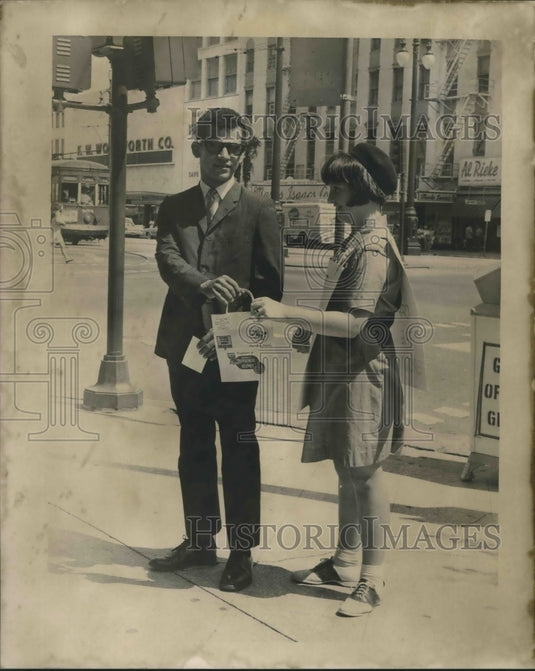 Young Man and Woman at Canal Street City Wide Clean Up Drive - Historic Images