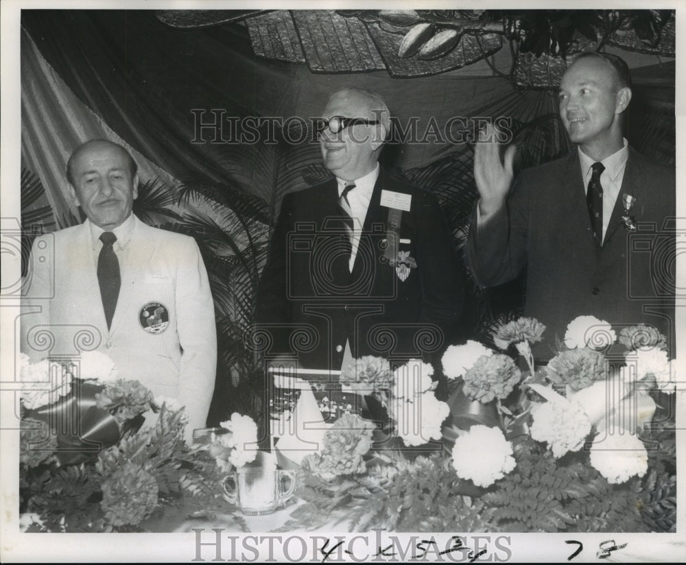 1969 Astronaut Michael Collins with Mayo Schiro, Congressman Hebert - Historic Images