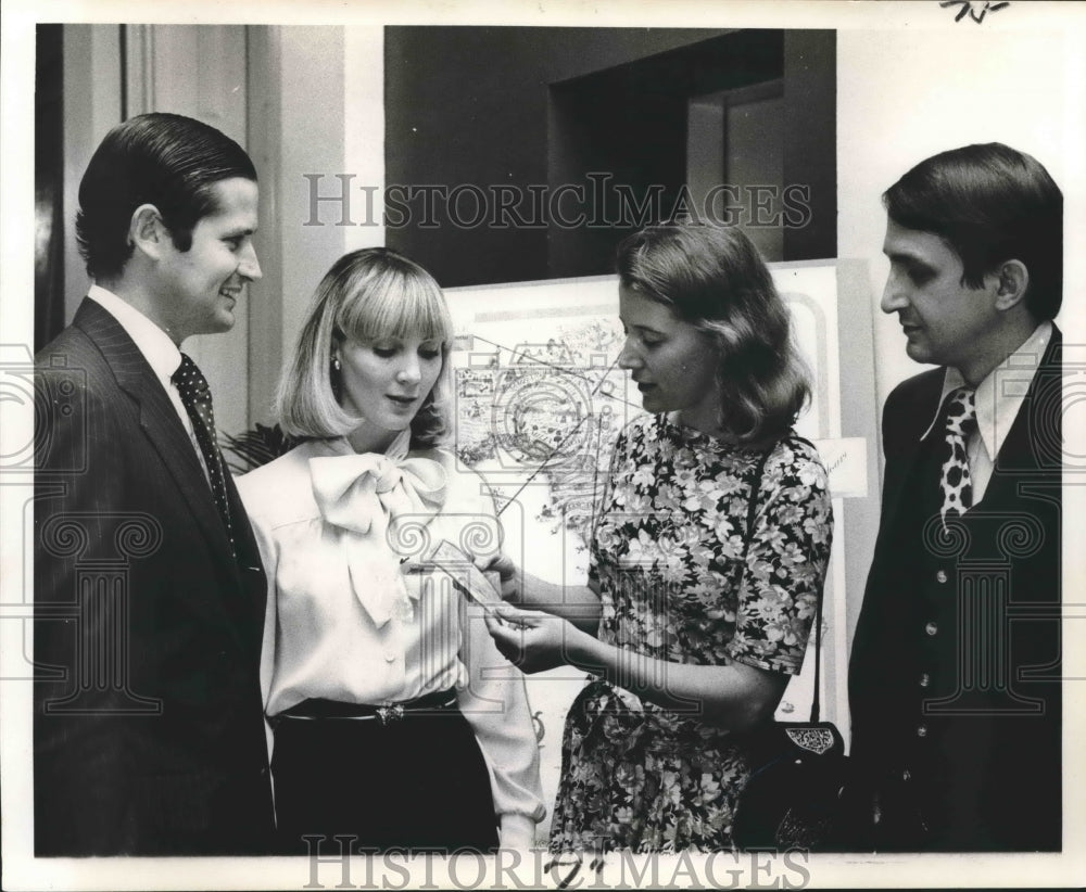 1975 Press Photo Mr. and Mrs. James J. Coleman Junior, Mr. and Mrs. Hilton Bell - Historic Images