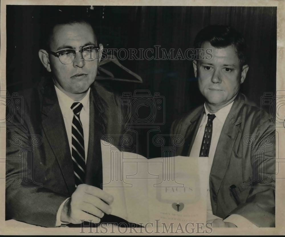 1960 Heart Association officers CC Clifton Jr. & Dr. Robert Kelleher - Historic Images