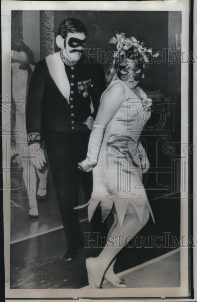 1966 The Netherlands Princess Maria Christina with Masked Escort - Historic Images