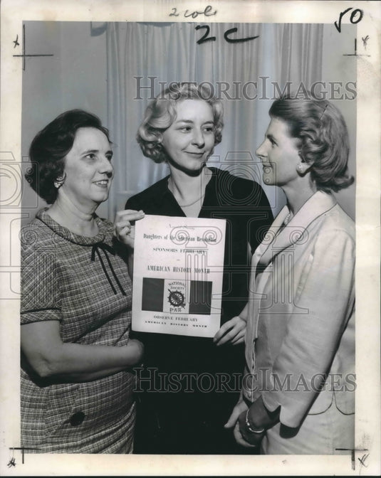 1965 Leaders of American History Month for Spirit of '76 Chapter-Historic Images