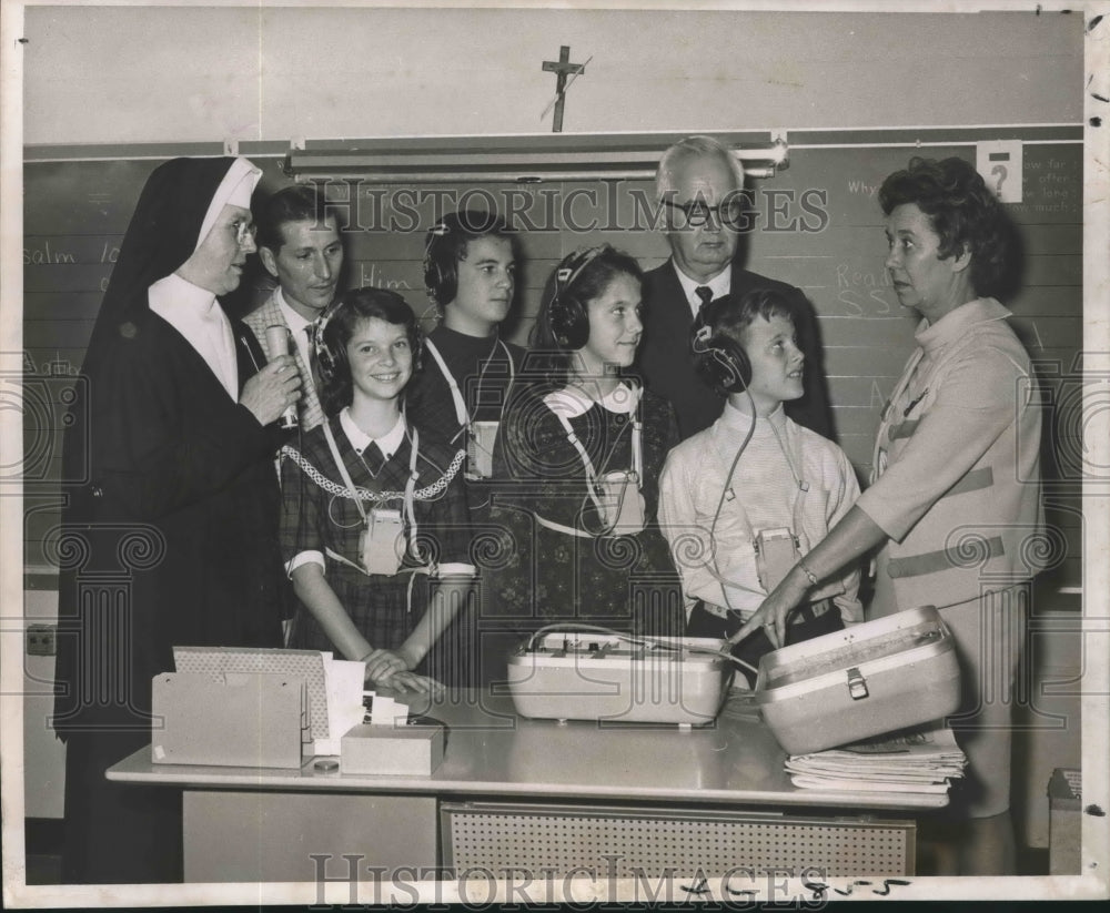 1969 Students and teacher of Chinchuba Institute for the Deaf - Historic Images