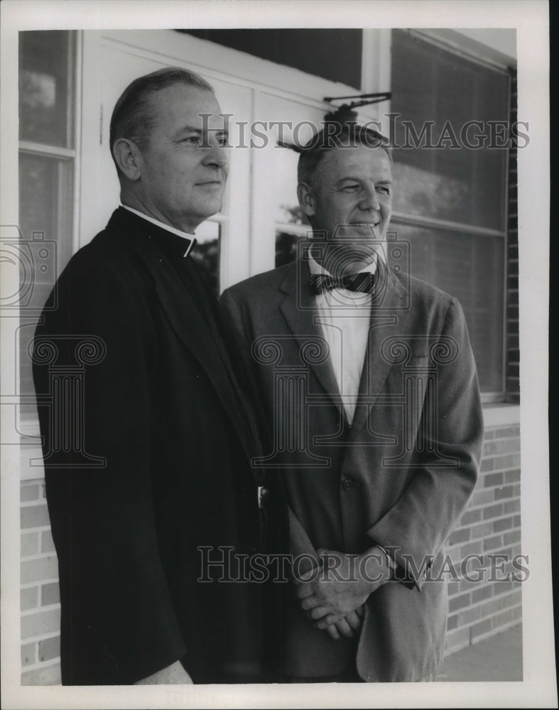 1959 Reverend Robert Crandall with Ellsworth O. Van Slate - Historic Images