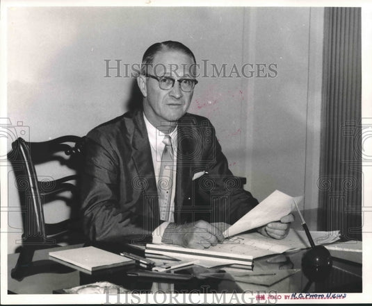 1959 Press Photo Mr. Edmund H. Christy, industrial real estate specialist - Historic Images
