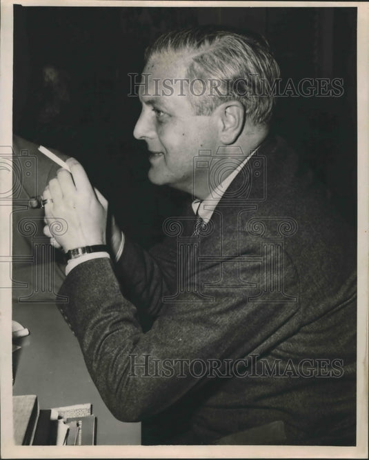 1949 Press Photo Randolph Churchill, Son of British Prime Minster - noa69924 - Historic Images